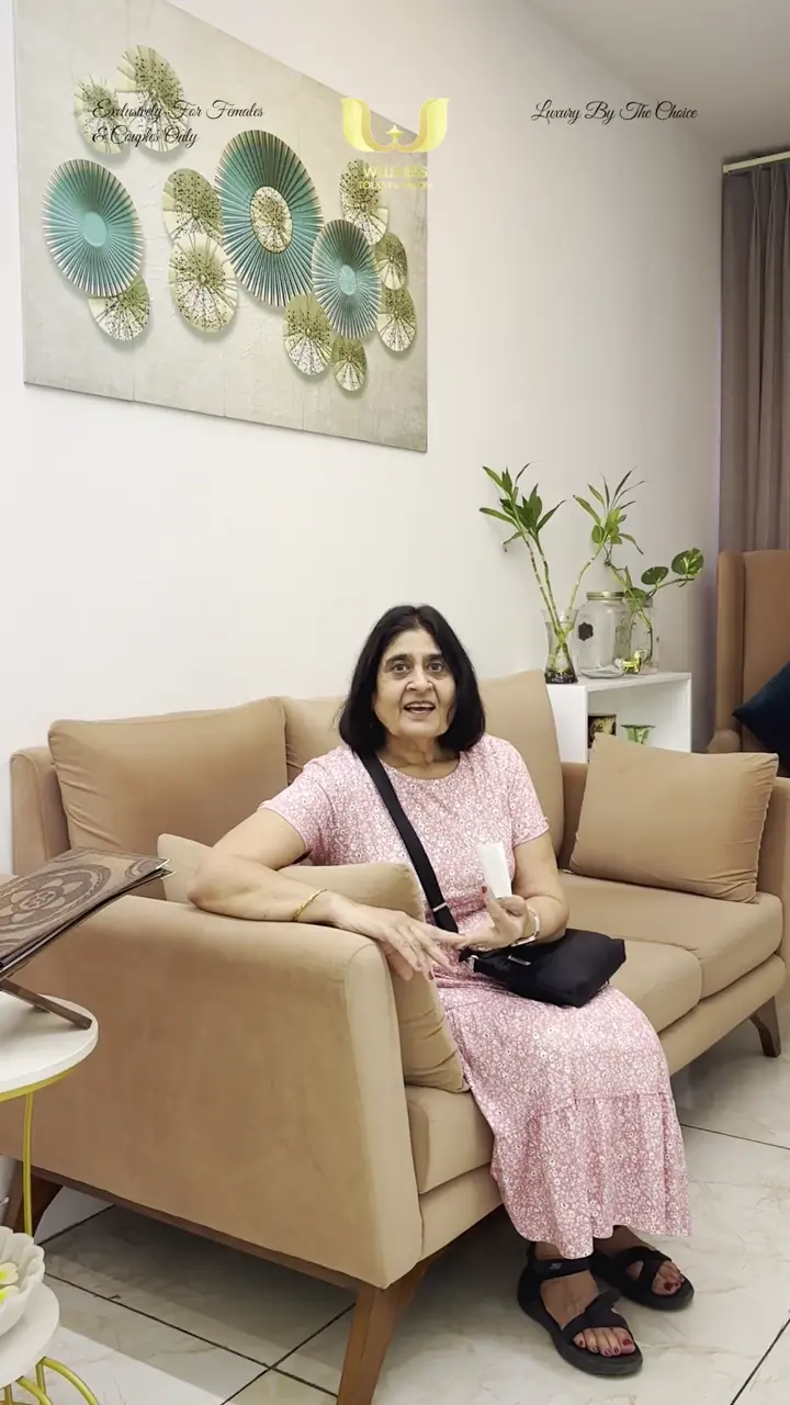 Guest sharing her experience at Wellness Touch n Salon